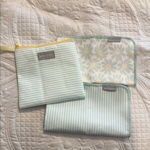 MMission NEW Striped and Floral Set of 2 Cooling Towels with One Pouch